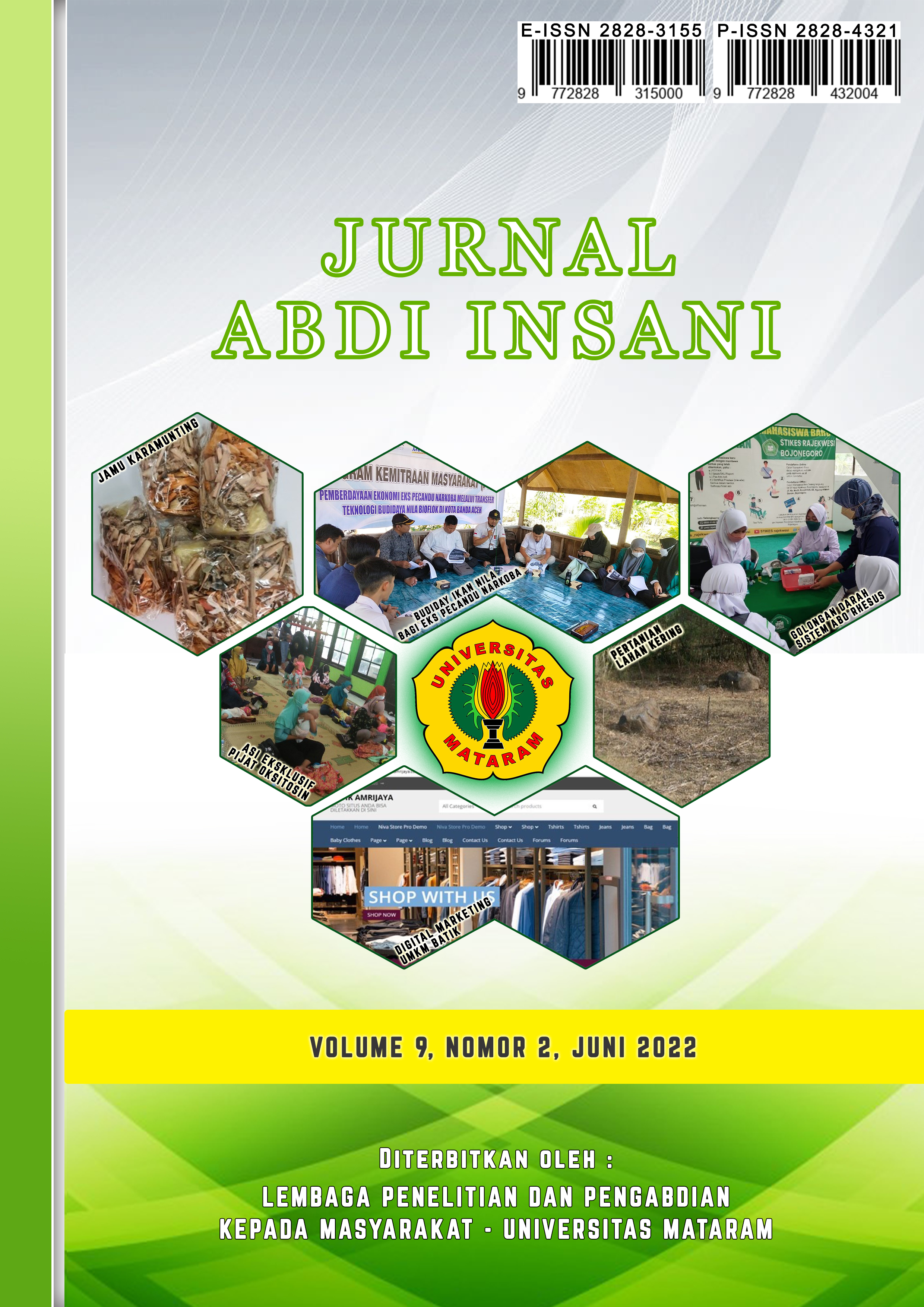 					View Vol. 9 No. 2 (2022): Jurnal Abdi Insani
				